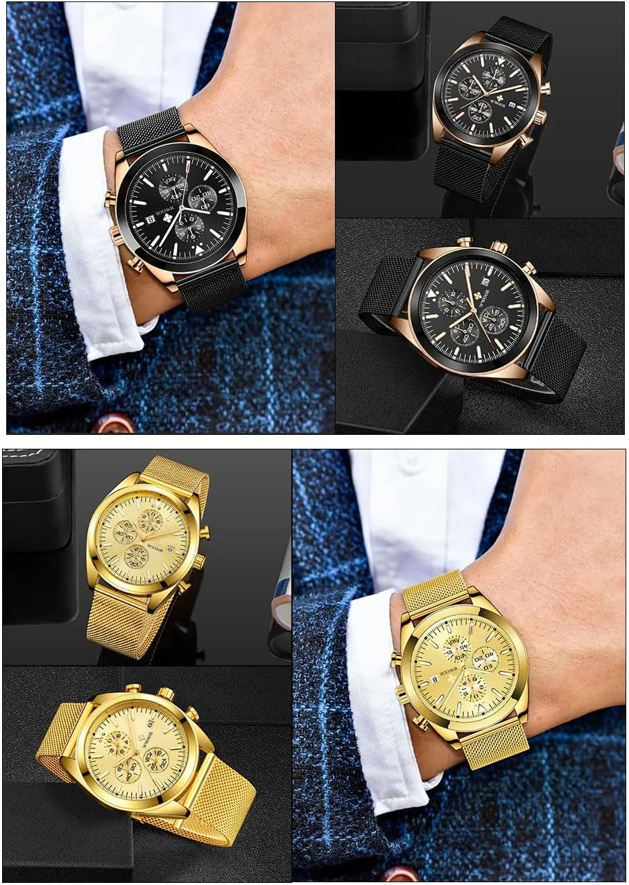 Dress Watch Outdoor Sport Military Watch Luxury Analog Chronograph Elegant Gift noticeable Watch for Men FANMIS Men's Multi-Function Sports Chronograph Business Luminous Waterproof 