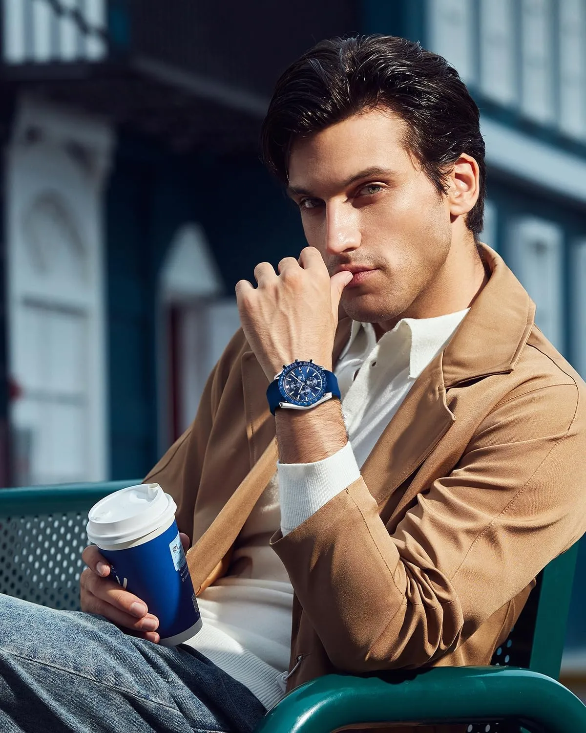 Dress Watch with Silicone Strap Elegant Gifts for Men BY BENYAR Watch for Men Analog Quartz Chronograph Waterproof Luminous break possess appraisal Designer Mens Wrist Watches Business Work Sport Casual 