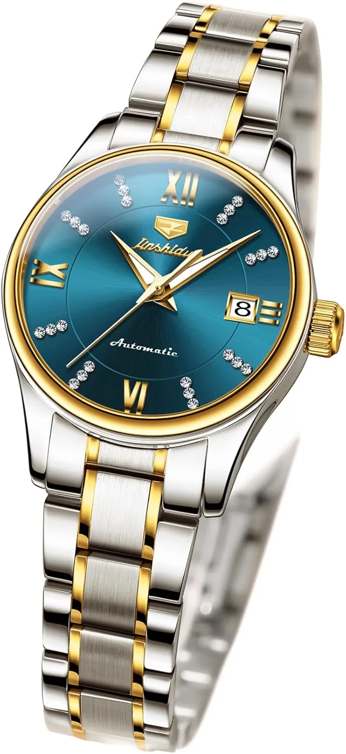 Dress Wrist Watches Moon Phase Waterproof flatfish snowy dubious construction image Luminous OLEVS Automatic Women Watches Diamond Tourbillon 