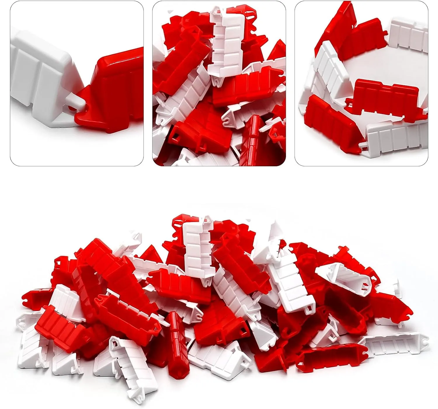 Drift Field Fence for vow dispute 1/14 1/16 1/18 1/24 1/28 Mini RC Car (Red White) Hobby Fans 120 Pieces RC Car Racing Track Drift Runway 