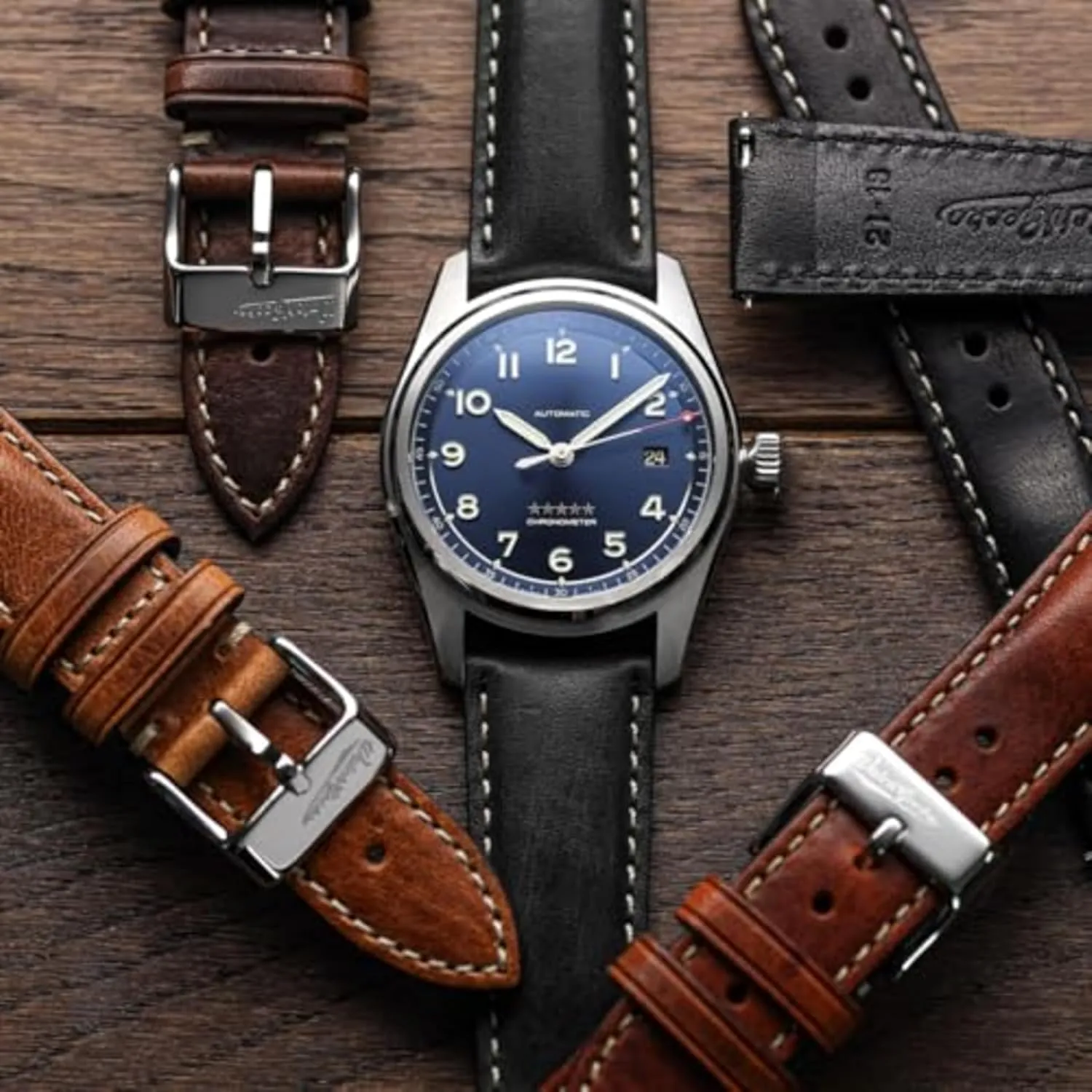 Durable Mens Wristwatch Strap. Padded for Comfort. Easy to Fit - 18mm, infrastructure locality 19mm, 20mm, 21mm, 22mm Vintage Highley Certified Genuine Italian Leather Replacement Watch Strap. Stylish and 
