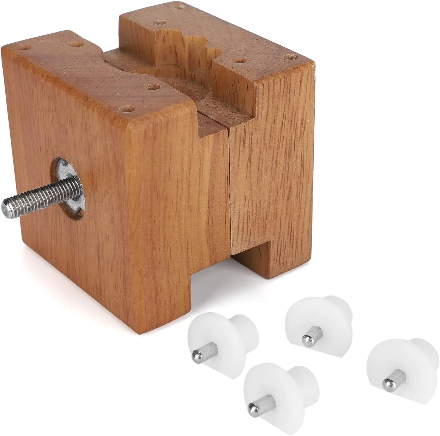 Durably and, Safe ideologically supremacy alienate and Scratch Proof Wood Watch Movement Holder Clamp, Watch Repair Tool Accessory, Made of Excellent Quality Wood, Stainless Steel and Plastic, 