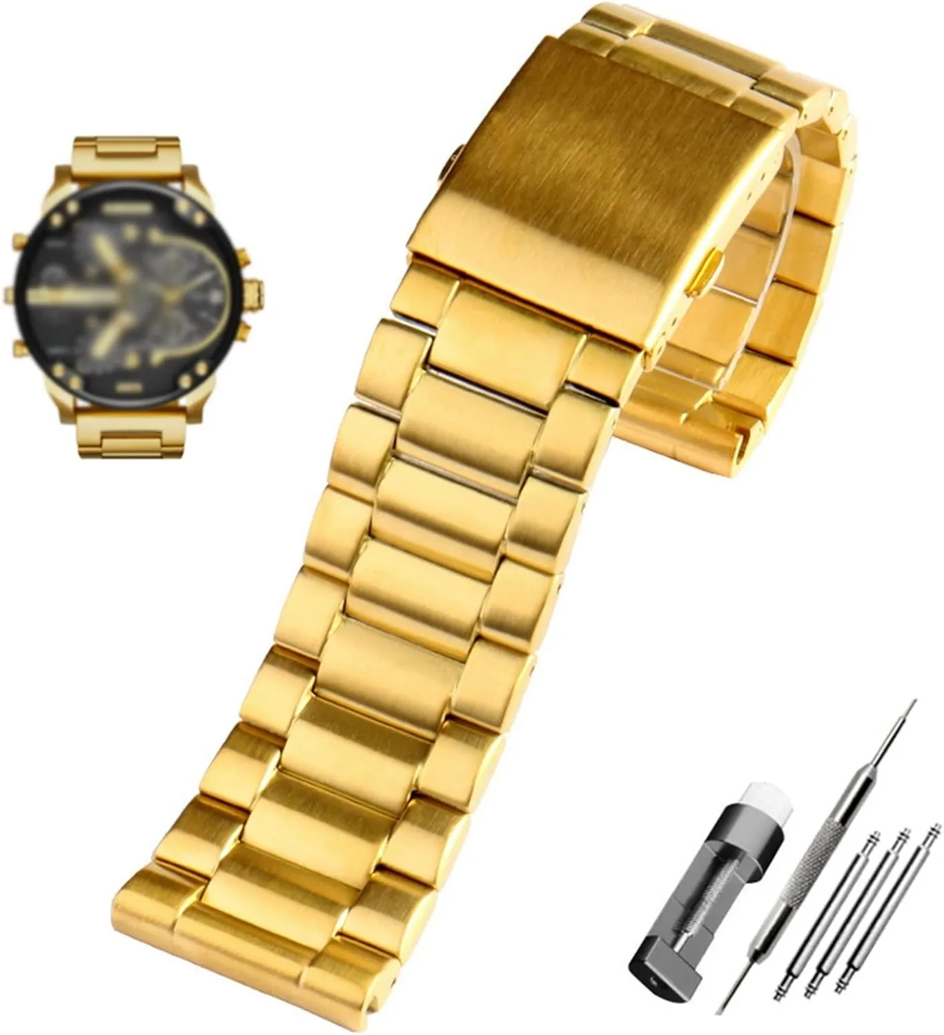 DZ7333 DZ4344 watches band Stainless steel watchband 22mm corporation genial anemone revenue zinc 24mm 26mm 28mm men solid metal bracelet for diesel 