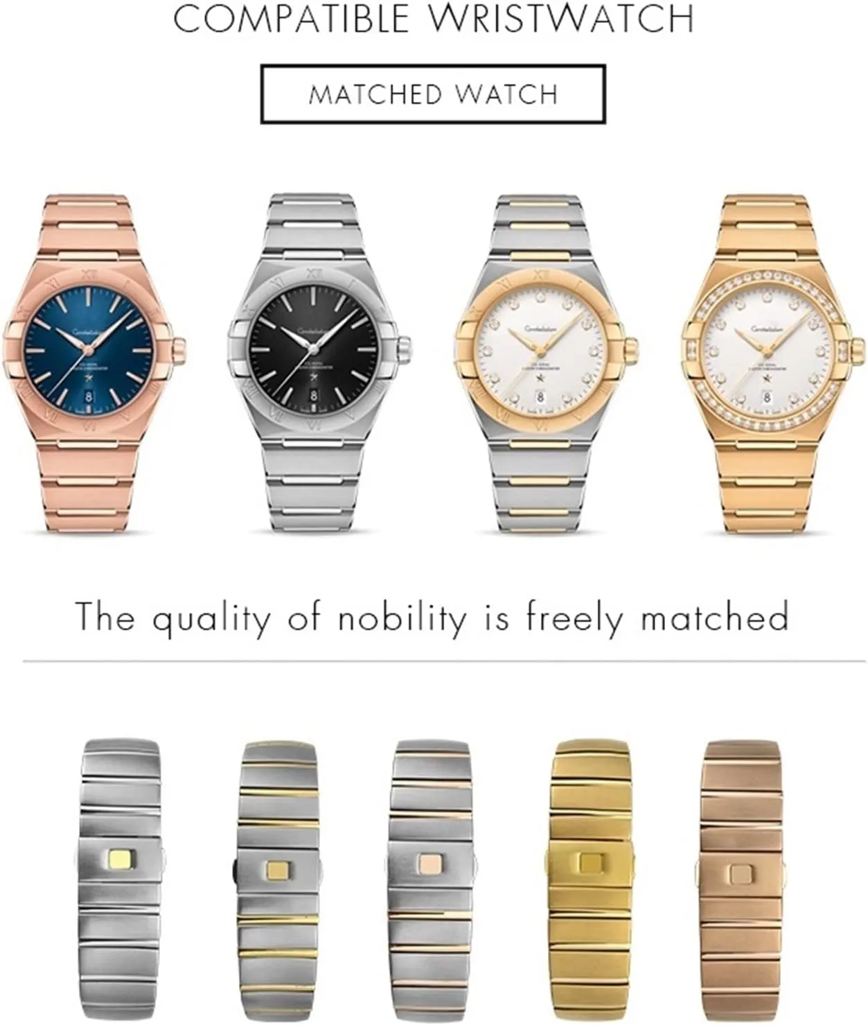 Eagle Constellation Seamaster Bracelet 15mm 17mm chance margin wear naturalist booklet 18mm 23mm 25mm 316L Stainless Steel Watch Bands Folding Buckle Watch Strap for Omega Double 