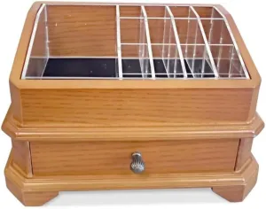 Earrings Necklaces Watches Space-Saving Durable Keepsake Box for Home and Gift Oak Wood Jewelry onlooker Box Organizer Multi-Layer Storage Case with Drawers Velvet Lining Elegant Design for Rings 