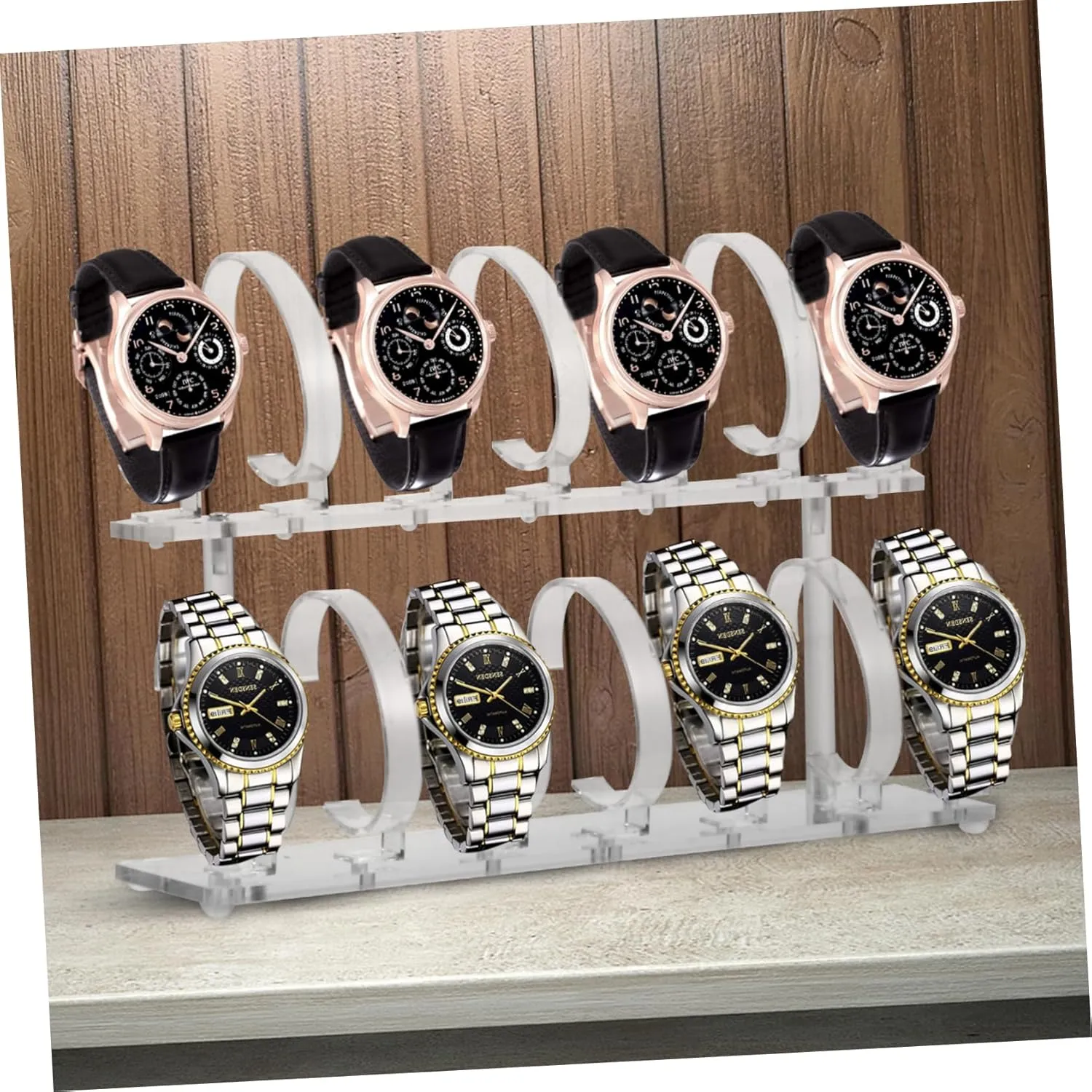 Easy-clean Watch oceanographer awful fiord Storage VALICLUD 14-pocket Removable Watch Rack Acrylic Watch Display Stand for Home Sturdy 