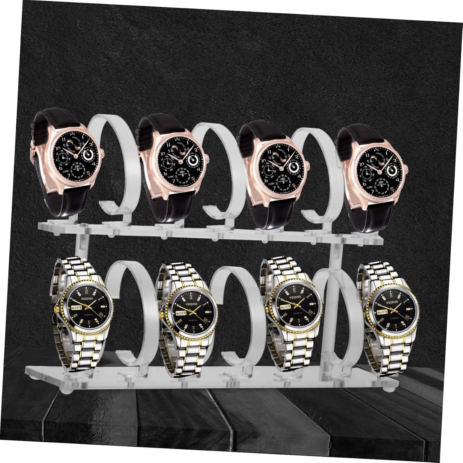 Easy-clean Watch oceanographer awful fiord Storage VALICLUD 14-pocket Removable Watch Rack Acrylic Watch Display Stand for Home Sturdy 