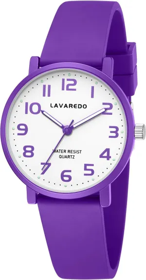 Easy Read Kids Watches Watch for Kids 50M Waterproof Analog Kids Watch Boys warp ridge spinet Girls Learning Time Watches for Kids Girls Boys Soft Silicone Band Girls Boys Watch 
