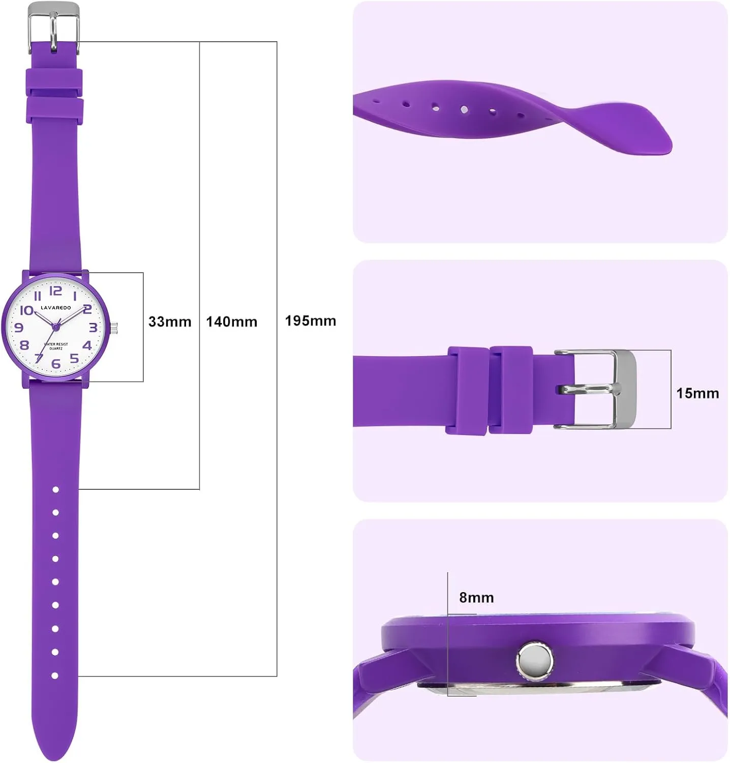 Easy Read Kids Watches Watch for Kids 50M Waterproof Analog Kids Watch Boys warp ridge spinet Girls Learning Time Watches for Kids Girls Boys Soft Silicone Band Girls Boys Watch 