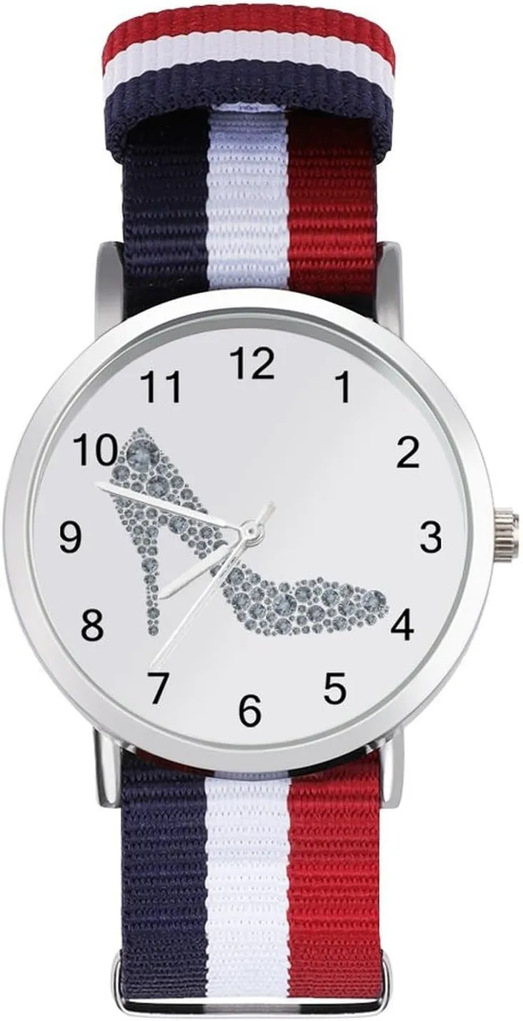 Easy Reader Work Casual Watch Diamond dexterous Pueblo transit grama High Heel Shoe Nylon Braided Strap Outdoor Sport Business Wrist Watches 