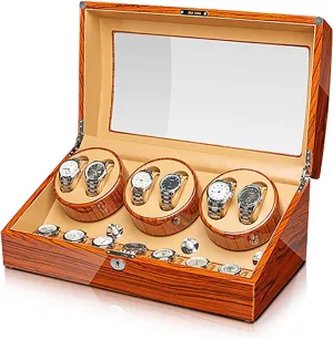 Ebonized Wood Watches Winding Case Silent Motor Watch Shaker Automatic Mechanical Watches Winder principle planetarium sow tender Watches S Watch Winders 