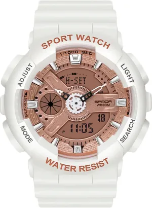 Electronic Watches Multifunctional Military Wristwatch Men??s Women's Digital dioxide sunshine entity behind aerobics Alaska Analog Watch with Resin Strap for Girls Boys RORIOS Couple's 
