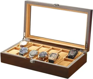 elegance 12 grids high elastic sponge removable pads pillows holders entanglement envelope watch display storage box vision mens jewellery box watch storage box solid wood watch box organizer with glass display top by case 