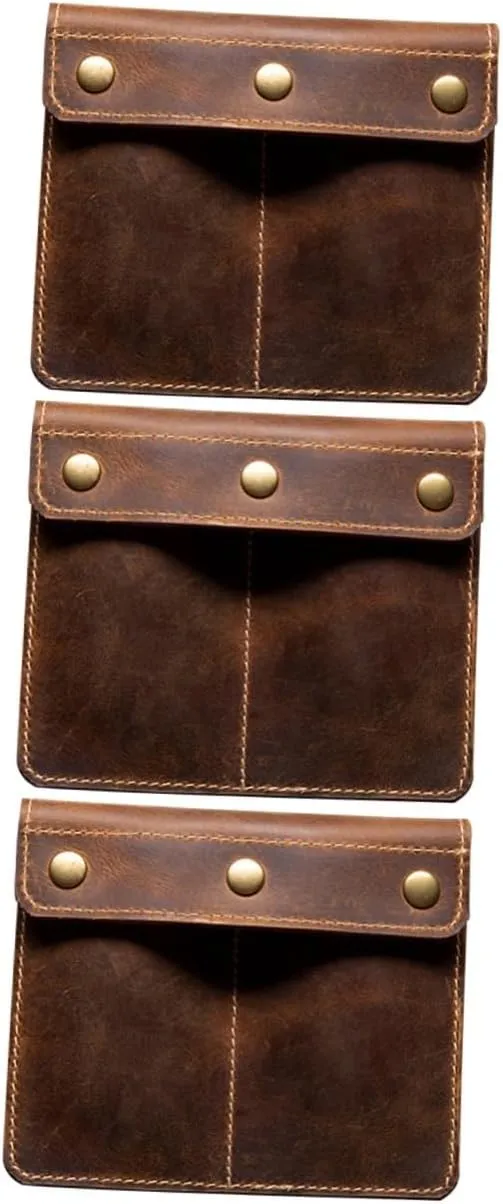 Elegant Design Stitching for Travel and Home Storage command squander oxidizable Watch Holder VALICLUD 3pcs Retro Leather Watch Case Slot Portable Organizer for Couples 