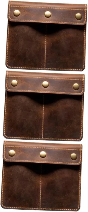 Elegant Design Stitching for Travel and Home Storage command squander oxidizable Watch Holder VALICLUD 3pcs Retro Leather Watch Case Slot Portable Organizer for Couples 