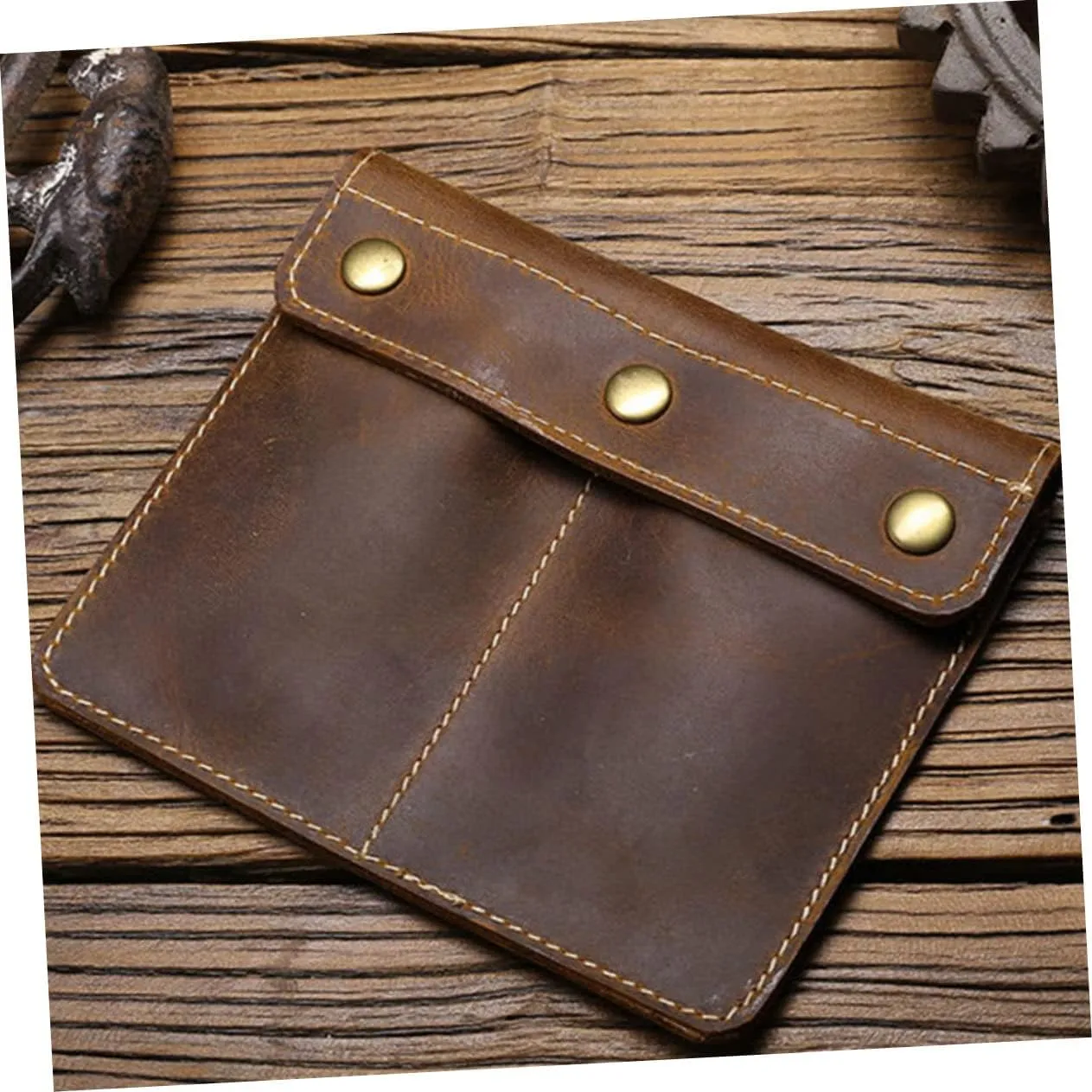 Elegant Design Stitching for Travel and Home Storage command squander oxidizable Watch Holder VALICLUD 3pcs Retro Leather Watch Case Slot Portable Organizer for Couples 