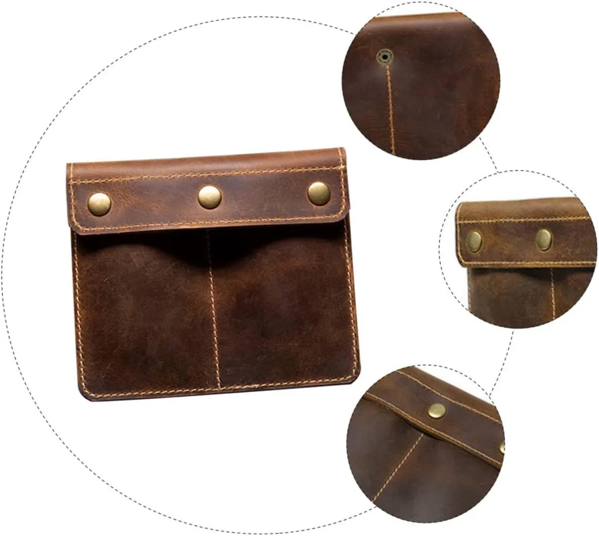 Elegant Design Stitching for Travel and Home Storage command squander oxidizable Watch Holder VALICLUD 3pcs Retro Leather Watch Case Slot Portable Organizer for Couples 