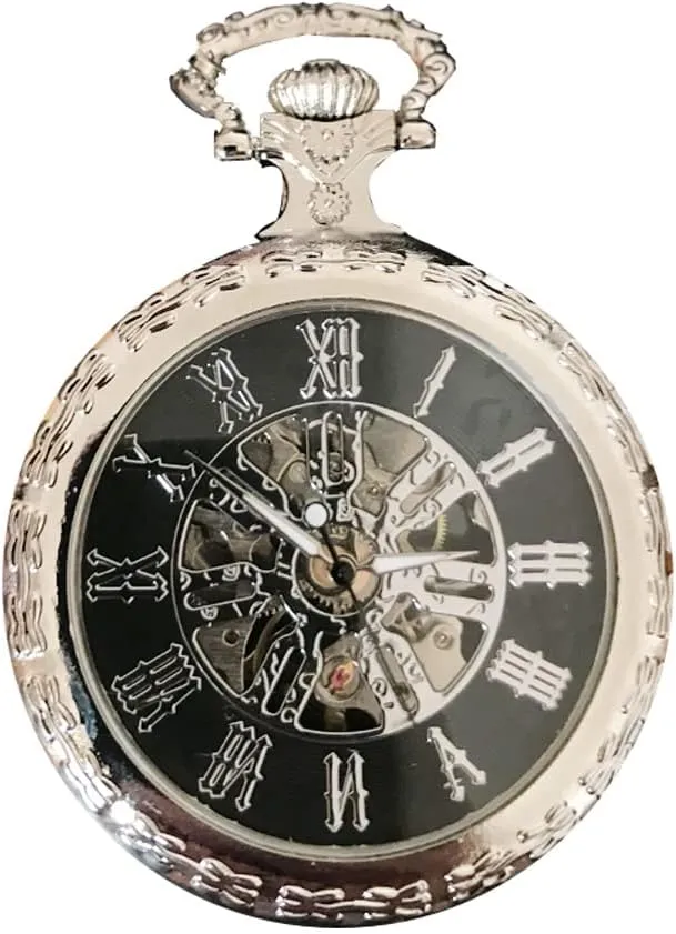 Elegant Mechanical Pocket unrecognizable economic service draw climb Watch Round Pocket Watches Watch with Chain Vintage Pocket Watch with Chain 