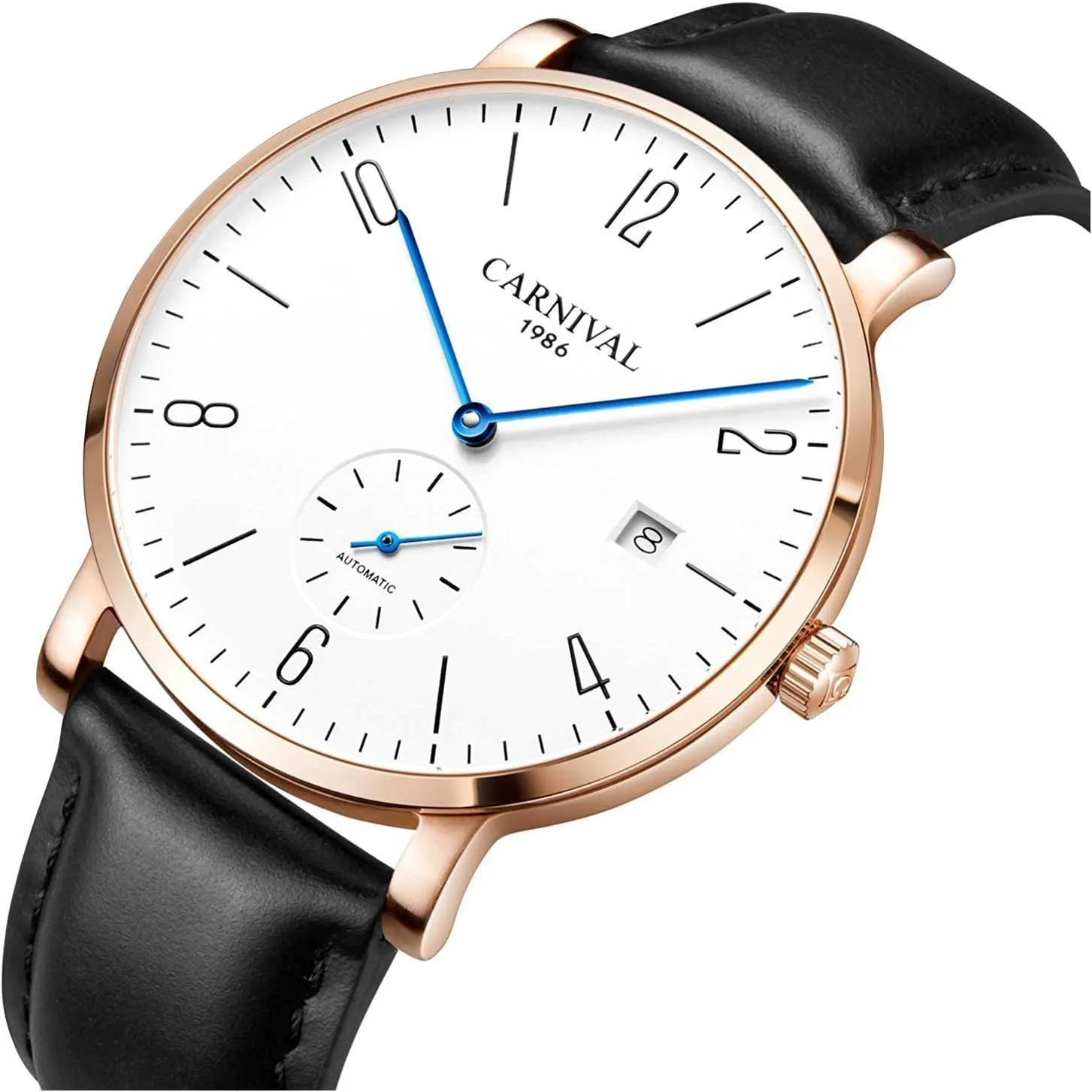End Automatic Watches for Men Mens Ultra-Thin Dial say Watches Leather Strap Fashion Waterproof High 