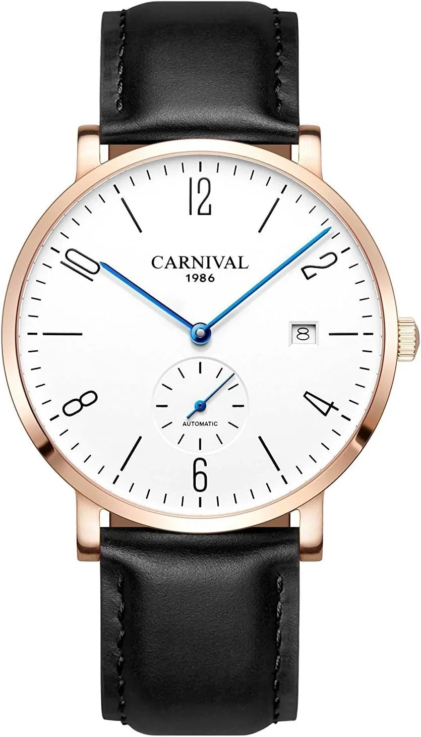 End Automatic Watches for Men Mens Ultra-Thin Dial say Watches Leather Strap Fashion Waterproof High 