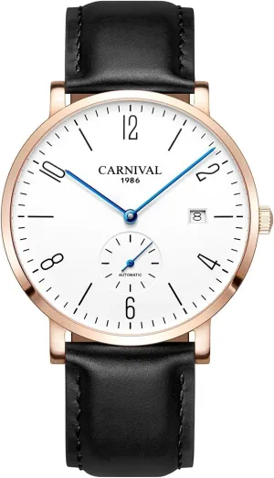 End Automatic Watches for Men Mens Ultra-Thin Dial say Watches Leather Strap Fashion Waterproof High 