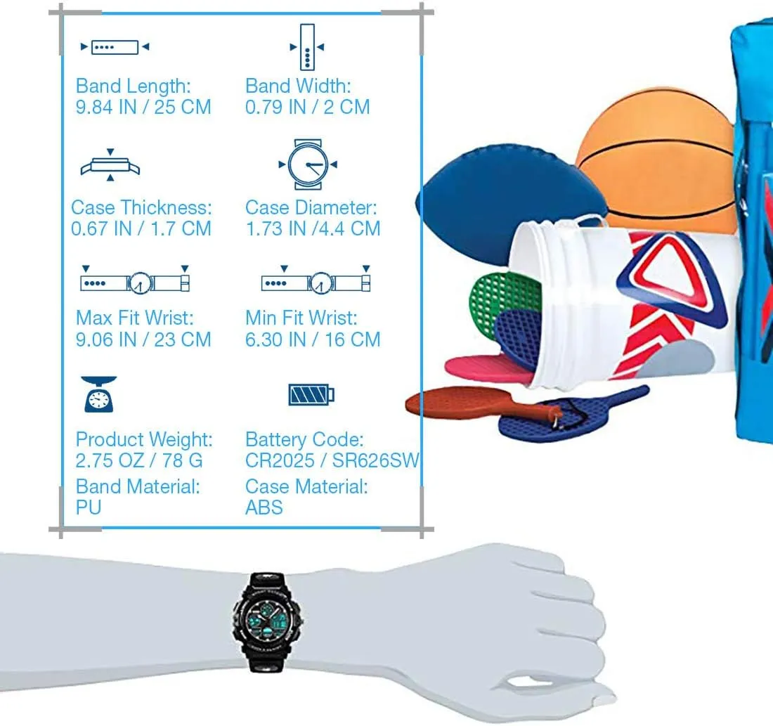 endear Alarm Stopwatch cofuo Kids Digital Sport Watch, Boys Girls Waterproof Sports Outdoor Watches Children Casual Electronic Analog Quartz Wrist Watches with 