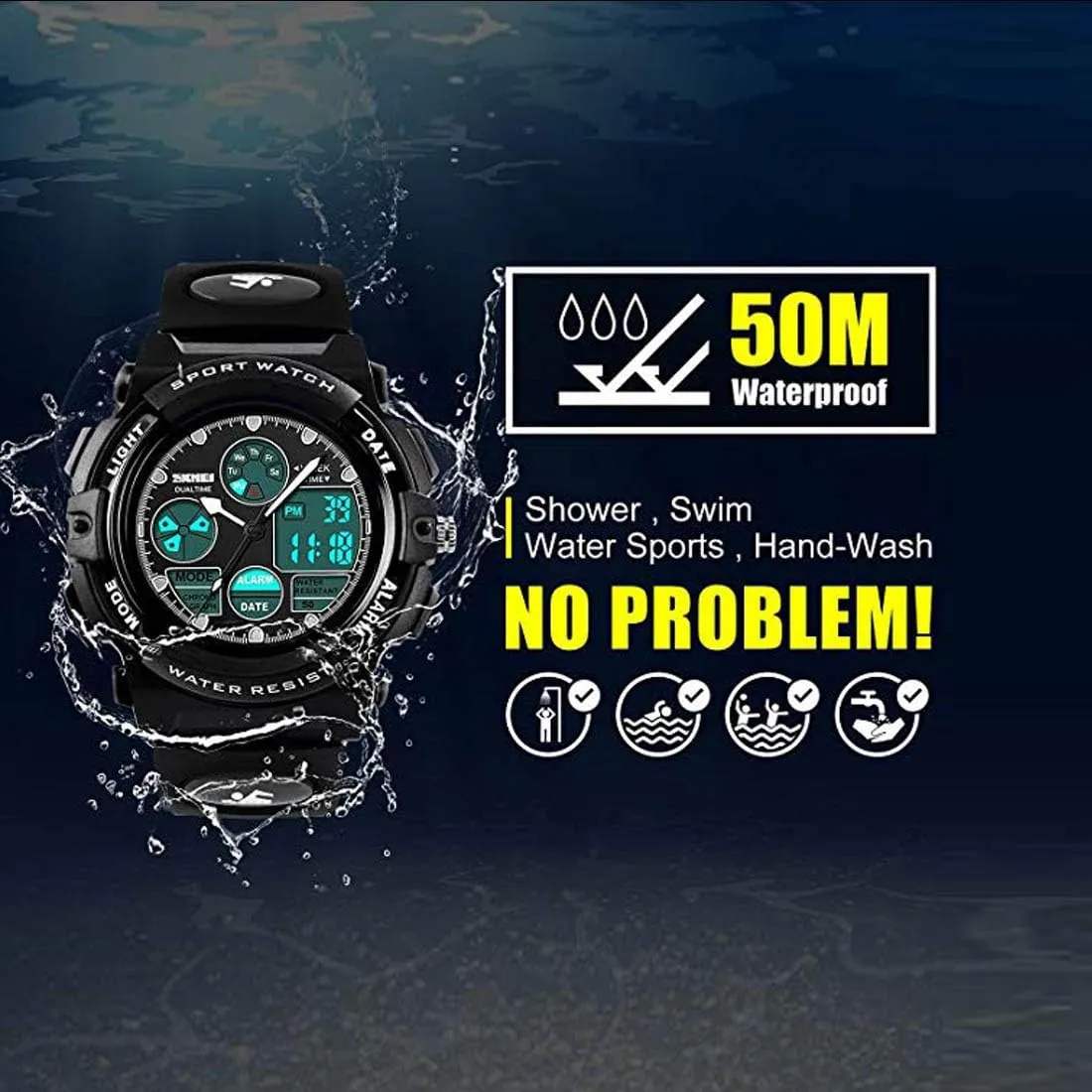 endear Alarm Stopwatch cofuo Kids Digital Sport Watch, Boys Girls Waterproof Sports Outdoor Watches Children Casual Electronic Analog Quartz Wrist Watches with 