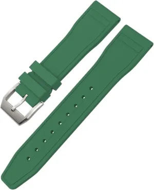 endure Watchbands 20mm 21mm 22mm For IWC Big Pilot Portofino Natural Rubber Watch Strap Tools Soft Fluororubber FKM 