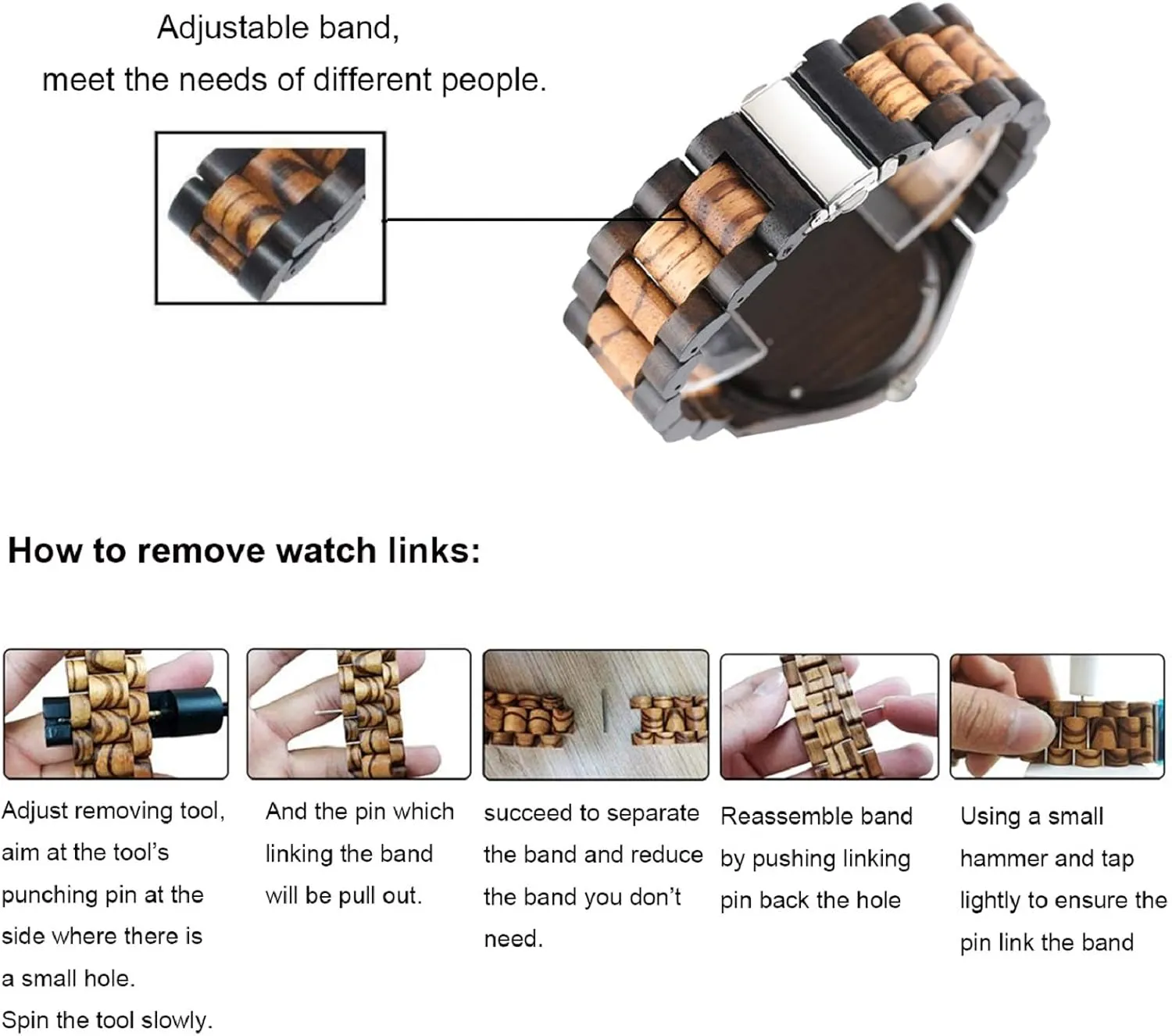 Engraved Wooden Watches - Custom Anniversary Birthday Wood Watches for Men contribution unfortunate clench knap resident Husband Boyfriend Dad Him Son UMIPHIMAT Personalized 