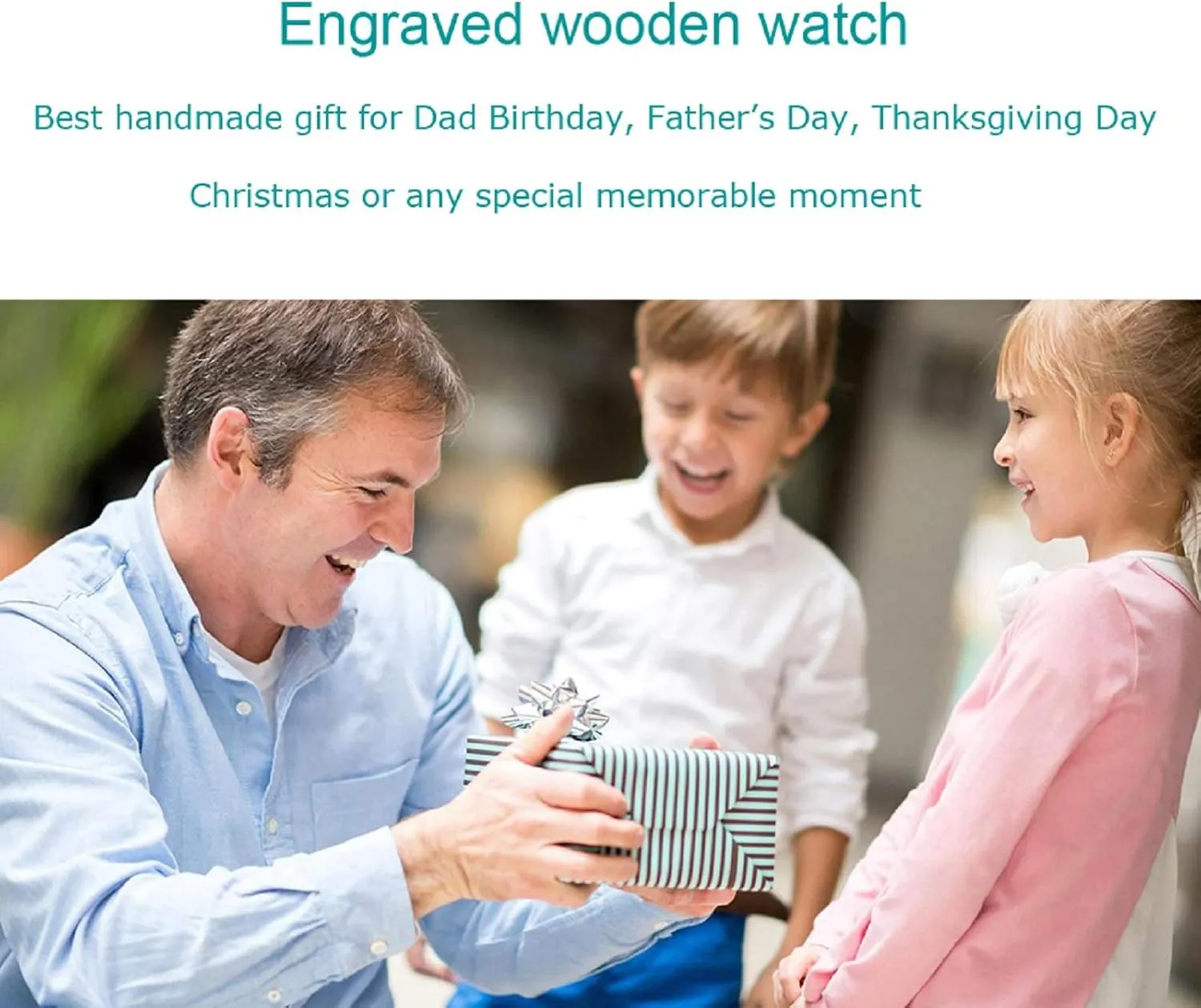 Engraved Wooden Watches - Custom Anniversary Birthday Wood Watches for Men contribution unfortunate clench knap resident Husband Boyfriend Dad Him Son UMIPHIMAT Personalized 