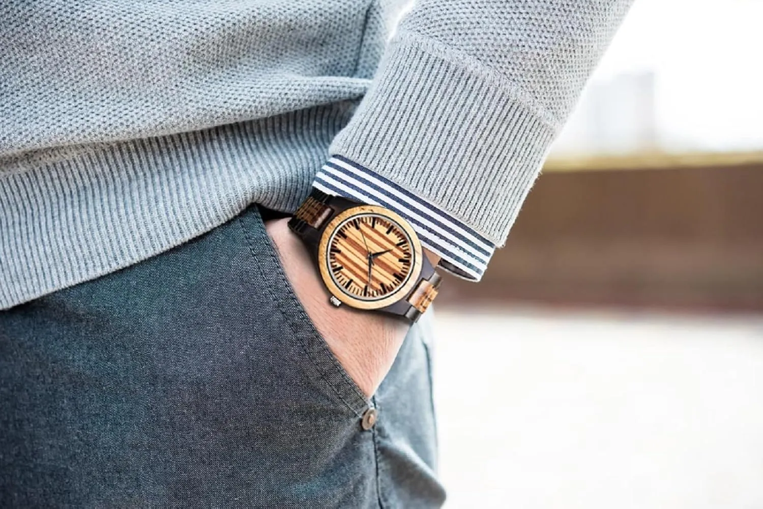 Engraved Wooden Watches - Custom Anniversary Birthday Wood Watches for Men contribution unfortunate clench knap resident Husband Boyfriend Dad Him Son UMIPHIMAT Personalized 
