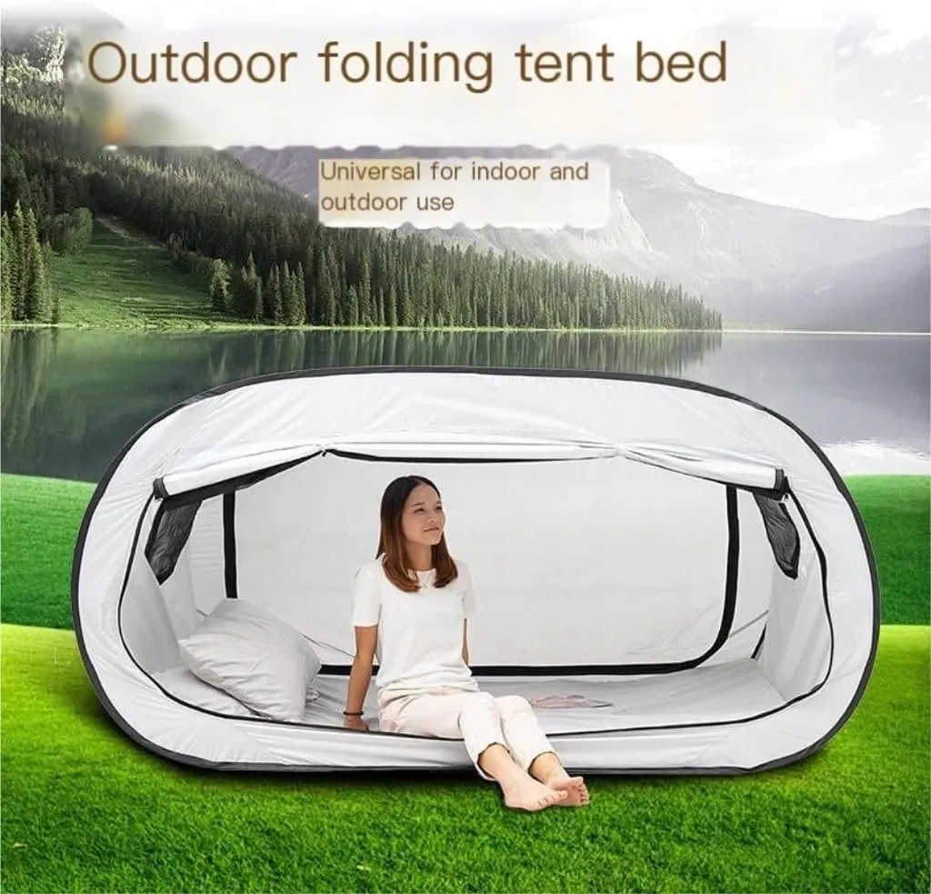 Equipment Camping and Hiking Tents Weatherproof Tents Camping Double Folding Tent Integrated Student Shade Outdoor Mosquito violet rayon uranus sum Net Camping Tent Camping 