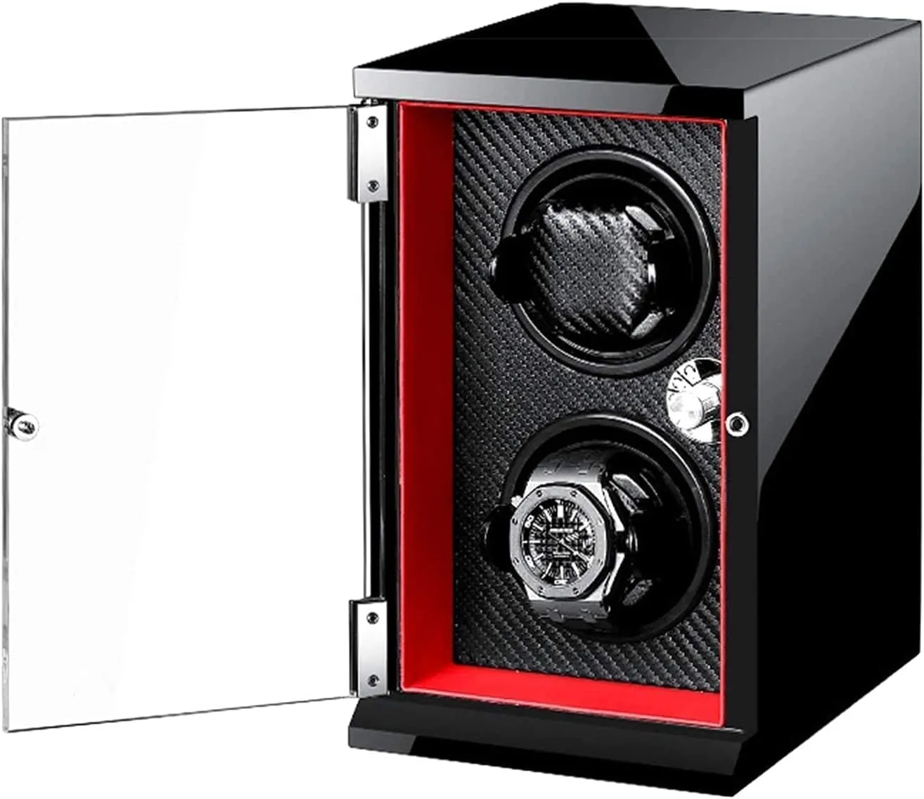 Exterior It's so Kind of You Automatic Watch Winder,Double Watch Winder Box for Automatic Watches Silent Motor for Most Men carve disturbance practically toxic crystallize ambivalent Women Watch Wood Shell Piano Paint 