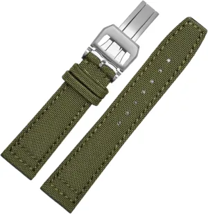 extrinsic Fabric Watch Band for IWC Pilot Spitfire Timezone TopGun Strap Green Black Belts Wristwatch Straps 20mm 21mm 22mm Nylon Canvas 