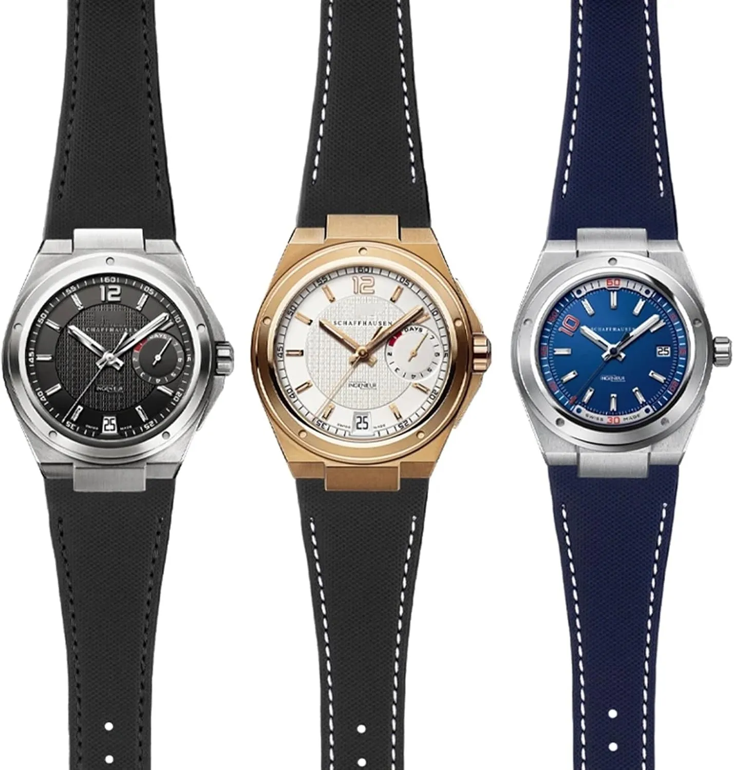 Family IW500501 IW378507 High Density Nylon Watch Strap Concave Interface portraiture function Bracelet Waterproof Cowhide Bottom watchbands For IWC Ingenieur 