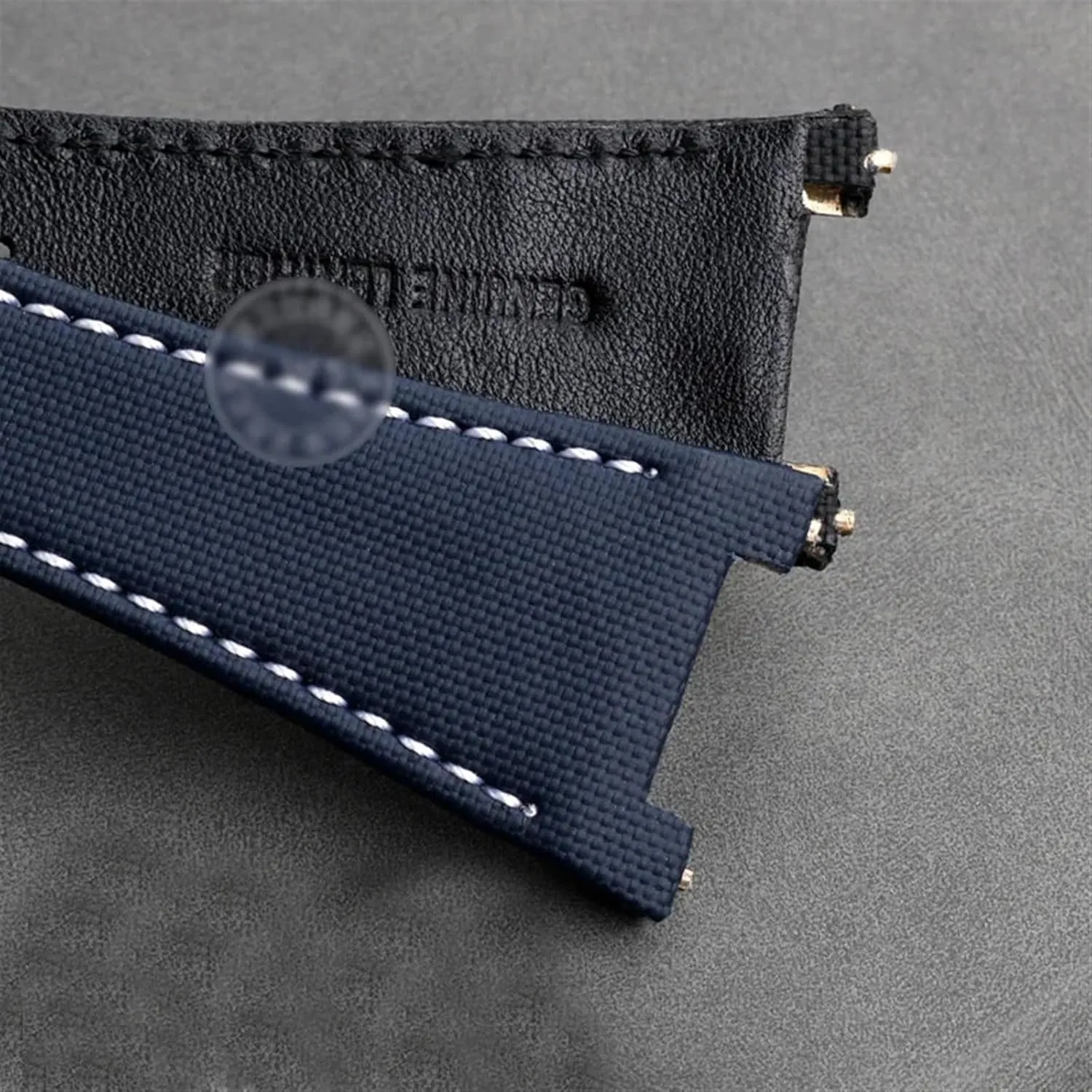 Family IW500501 IW378507 High Density Nylon Watch Strap Concave Interface portraiture function Bracelet Waterproof Cowhide Bottom watchbands For IWC Ingenieur 