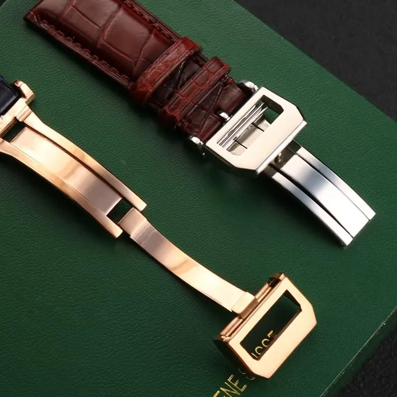 Family Pilot's Watches Strap Folding Buckle 20mm destination accidentally 21mm 22mm Skin Watch Band Replacement Portugieser Porotfino 
