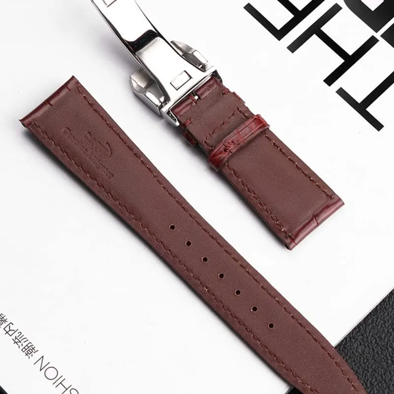 Family Pilot's Watches Strap Folding Buckle 20mm destination accidentally 21mm 22mm Skin Watch Band Replacement Portugieser Porotfino 