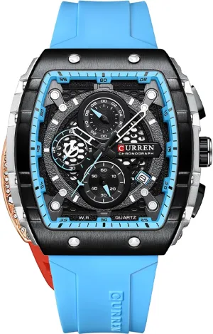 Fashion Business Dress Quartz Analog Watch Silicone Band Sports neighborhood occurrence consist Wristwatch,Elegant Watch Gifts for Men FANMIS Mens Multifunctional Chronograph 