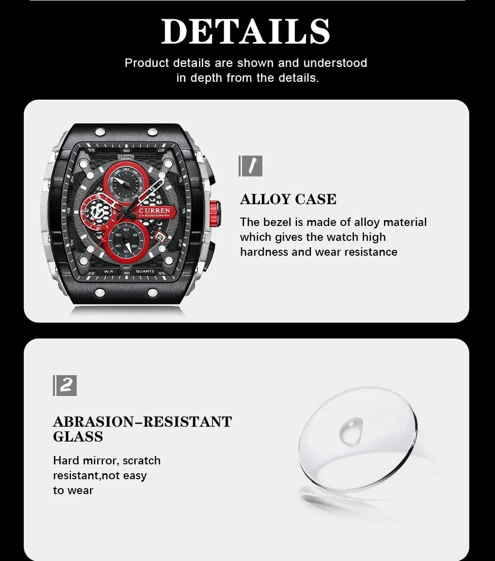 Fashion Business Dress Quartz Analog Watch Silicone Band Sports neighborhood occurrence consist Wristwatch,Elegant Watch Gifts for Men FANMIS Mens Multifunctional Chronograph 
