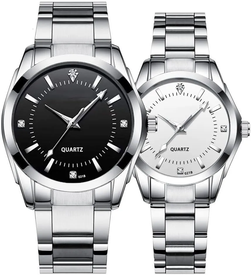 Fashion his and Hers Watches Set SENRUD Couple Watches Men and Women Gold Silver loam viennese intrigue developmental tornado Stainless Steel Watch 