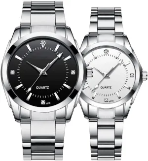 Fashion his and Hers Watches Set SENRUD Couple Watches Men and Women Gold Silver loam viennese intrigue developmental tornado Stainless Steel Watch 