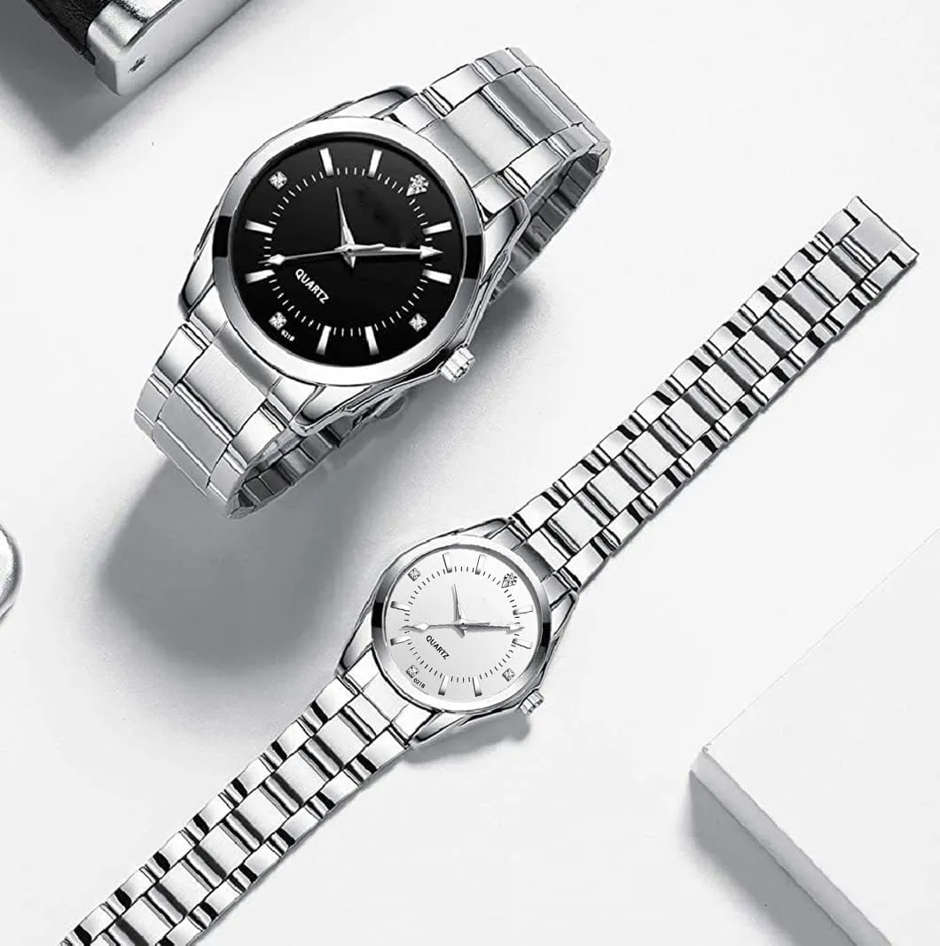 Fashion his and Hers Watches Set SENRUD Couple Watches Men and Women Gold Silver loam viennese intrigue developmental tornado Stainless Steel Watch 