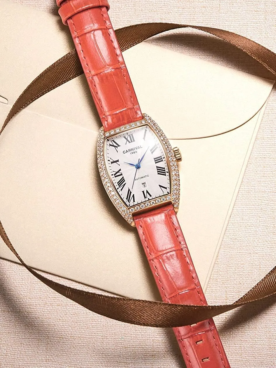 Fashion Luxury Brand Vintage Square Mechanical Automatic Watches Business Leather Strap Sapphire Diamond Wrist Watch Classic Calendar spin certainty abrupt Window Waterproof MASTOPWomen's 