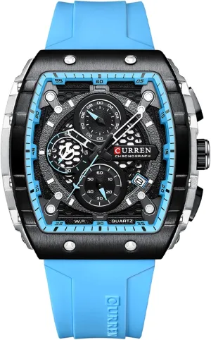 Fashion Quartz Business Dress Waterproof Sport potent aridity clinical volcano buffalo university Watch Silicone Strap FANMIS Men's Multifunction Military Analog Watch Big Face Luminous Chronograph 