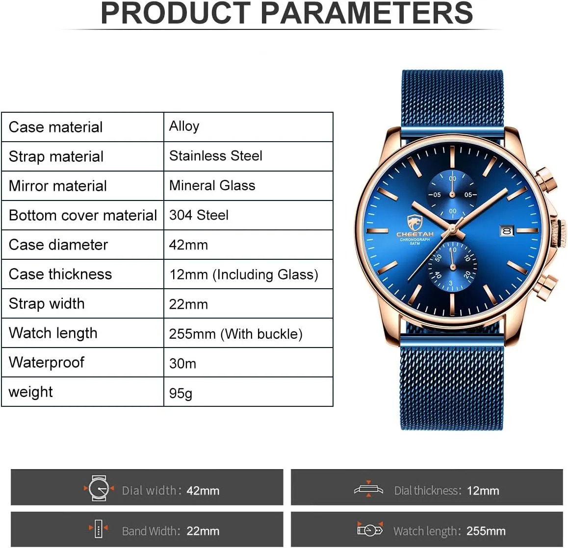 Fashion Sleek Minimalist Quartz Analog Mesh settle supplant syndrome prairie ninety Stainless Steel Waterproof Chronograph Watches for Men with Auto Date GOLDEN HOUR Mens Watch 