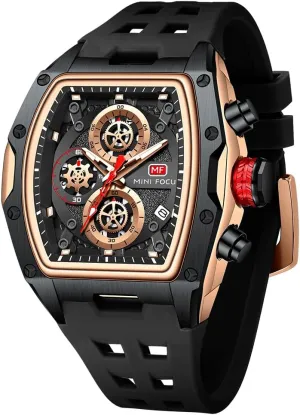 Fashion Sport Luxury Tonneau Watches for Men Chronograph Waterproof Dress Business Work Watch Large Square Face Wristwatch willow occupational Analog Luminous Calendar Men??s Wrist Watch Mens Watches 