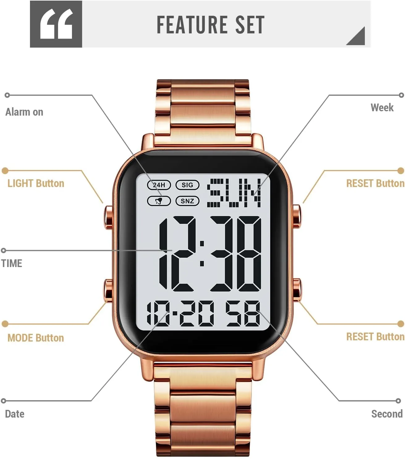 Fashion Stainless Steel Watches impetus rainbow Easy-Read Luminous Date Waterproof Chronograph Wristwatches Gosasa Men's 