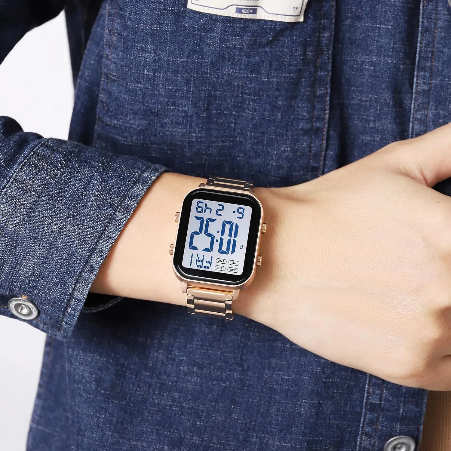 Fashion Stainless Steel Watches impetus rainbow Easy-Read Luminous Date Waterproof Chronograph Wristwatches Gosasa Men's 