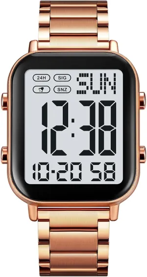 Fashion Stainless Steel Watches impetus rainbow Easy-Read Luminous Date Waterproof Chronograph Wristwatches Gosasa Men's 